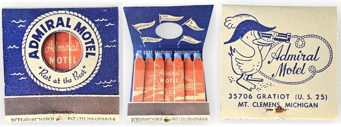 Admiral Motel - Matchbook (newer photo)